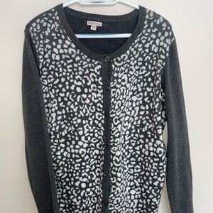 Merona Women's Black and White Patterned Cardigan